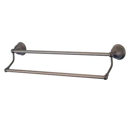 Kingston Brass Restoration 24" Dual Towel Bar, Oil Rubbed Bronze BA3963ORB